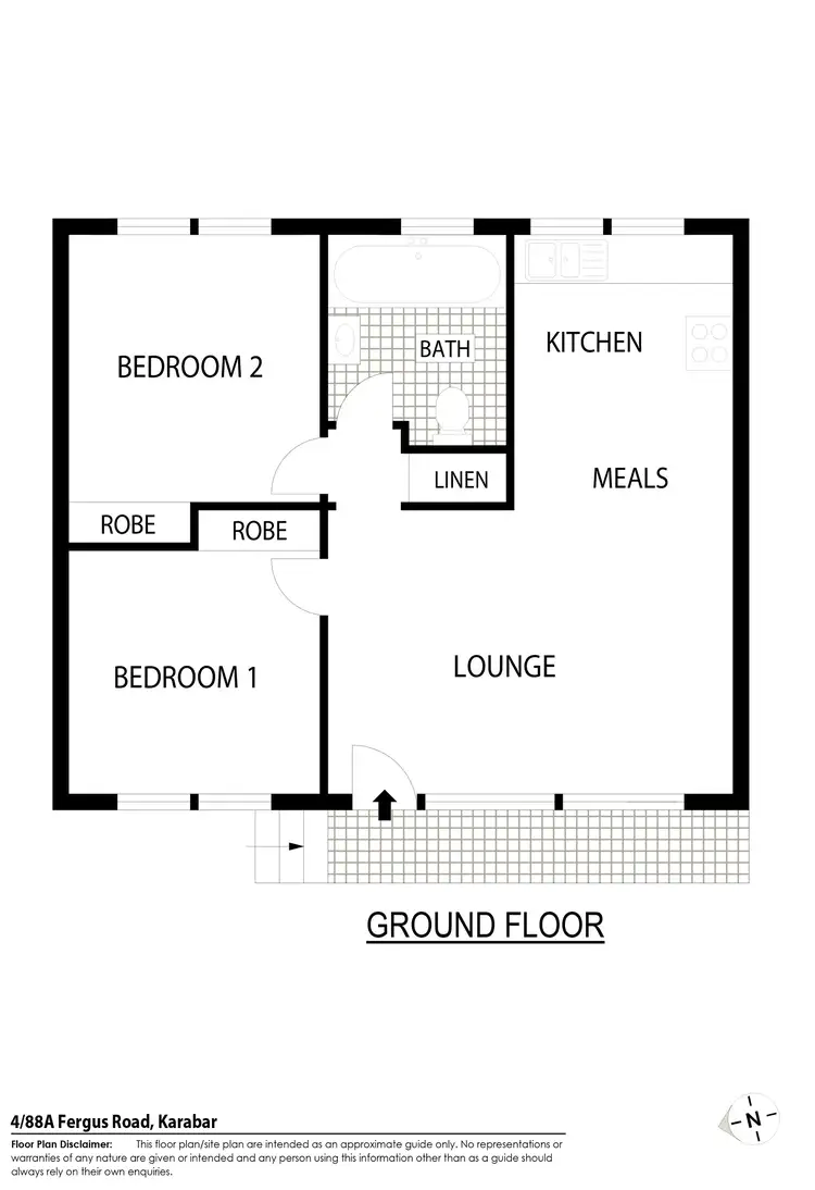 Floorplan of Homely unit listing, 4/88a Fergus Road, Karabar NSW 2620
