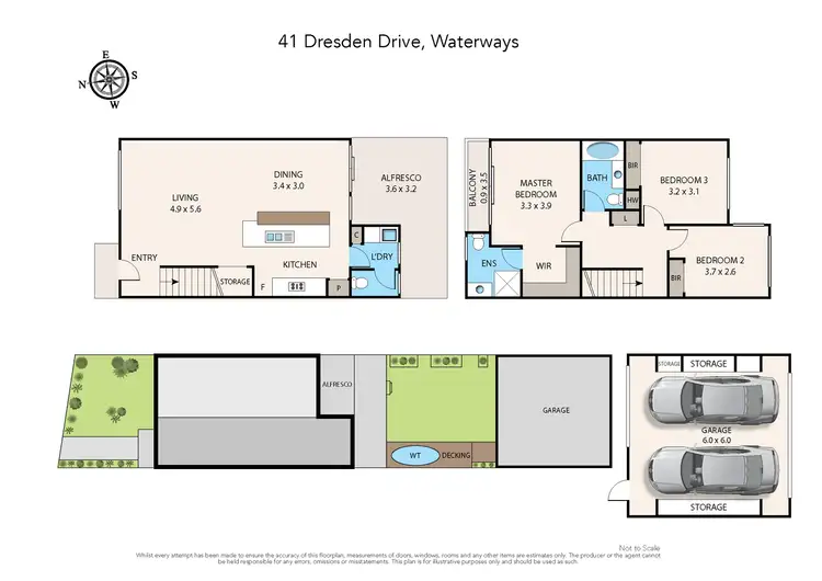 Floorplan of Homely house listing, 41 Dresden Drive, Waterways VIC 3195