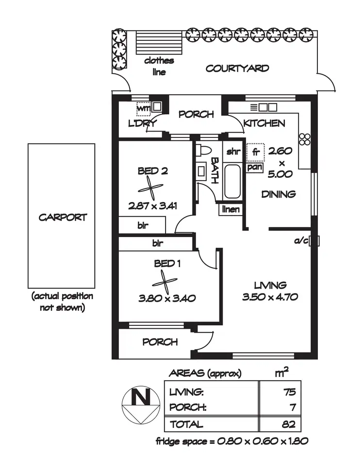 Floorplan of Homely house listing, 5/295 Sir Donald Bradman Drive, Brooklyn Park SA 5032