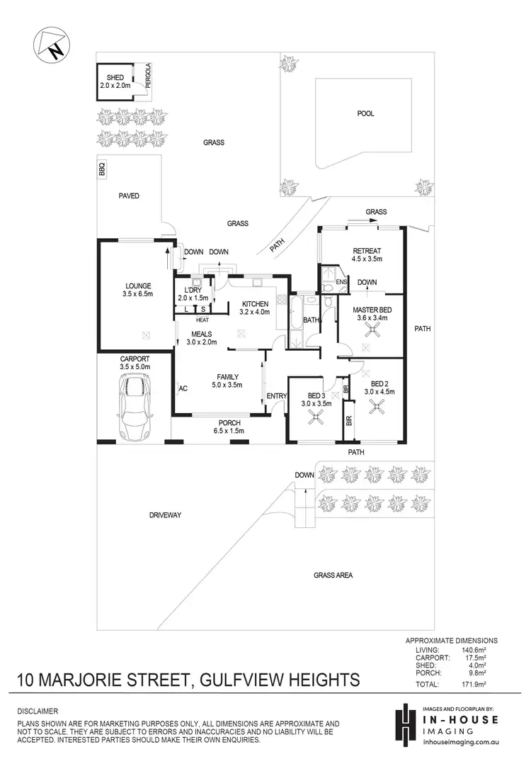 Floorplan of Homely house listing, 10 Marjorie Street, Gulfview Heights SA 5096
