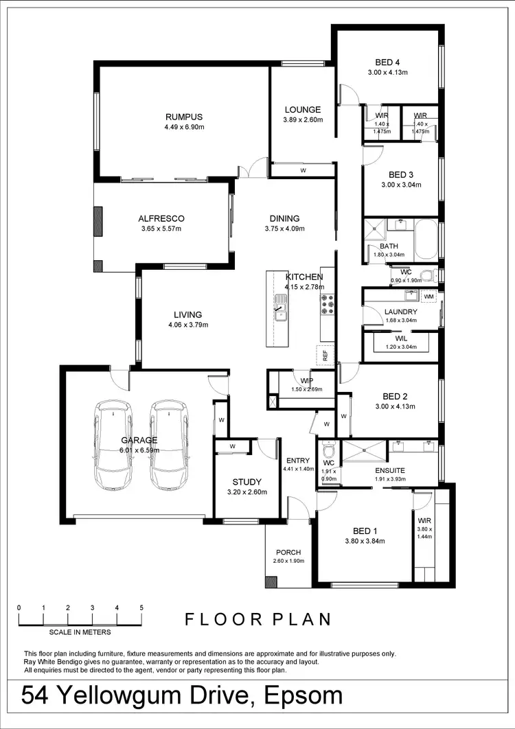 Floorplan of Homely house listing, 54 Yellowgum Drive, Epsom VIC 3551