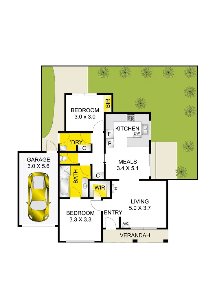 Floorplan of Homely unit listing, 1/13 Hemswell Court, Highton VIC 3216