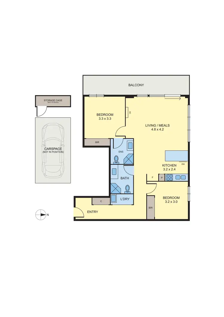 Floorplan of Homely apartment listing, 404/800 Sydney Road, Brunswick VIC 3056