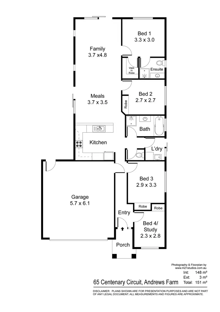 Floorplan of Homely house listing, 65 Centenary Circuit, Andrews Farm SA 5114