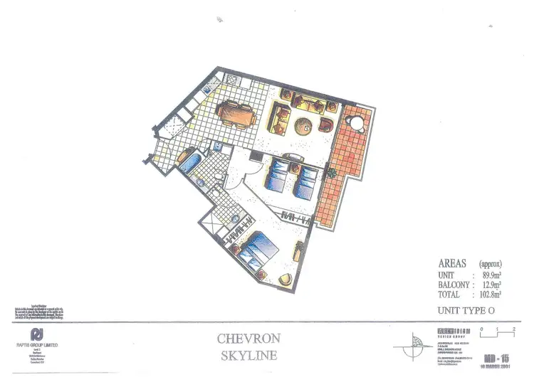 Floorplan of Homely apartment listing, 1192/23 Ferny Avenue, Surfers Paradise QLD 4217