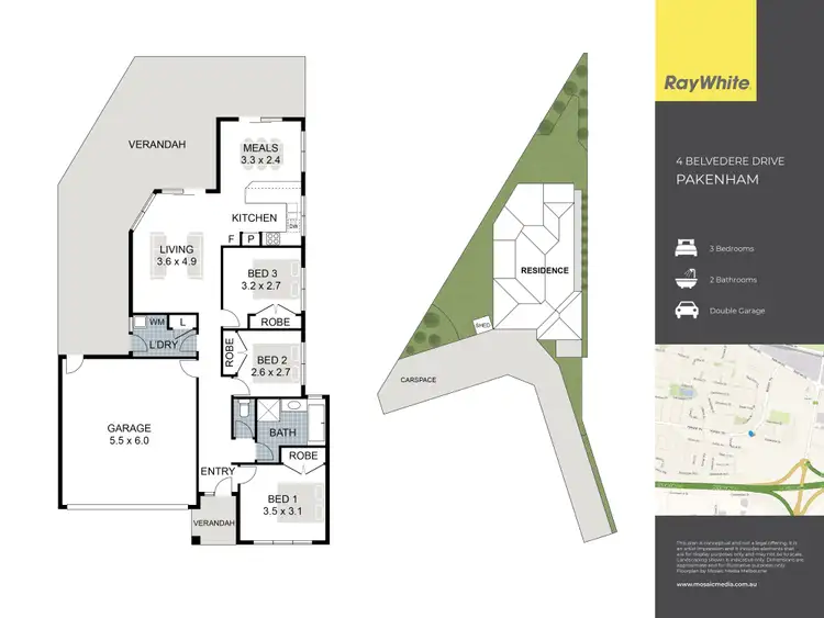 Floorplan of Homely house listing, 4 Belvedere Drive, Pakenham VIC 3810