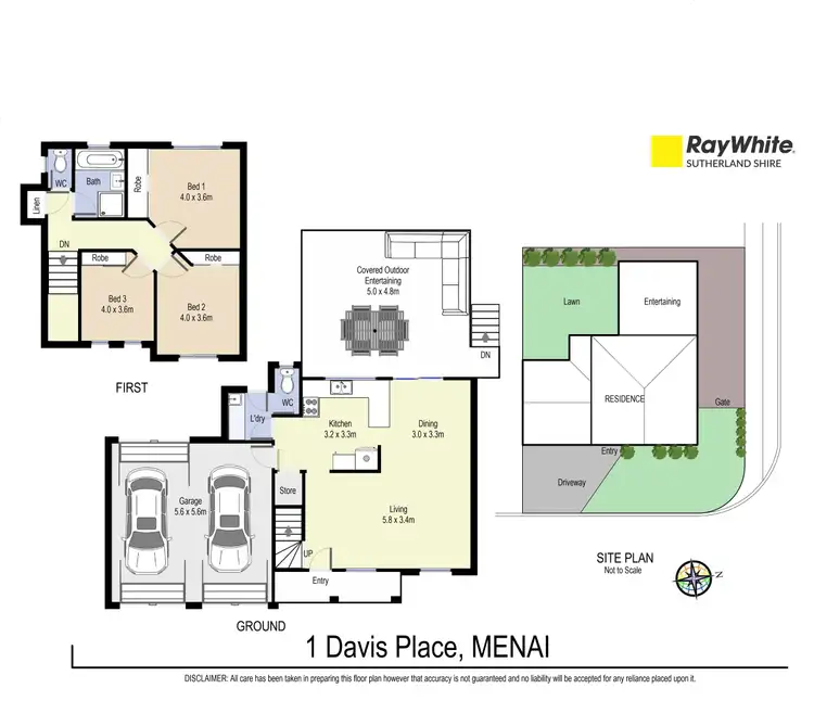 Floorplan of Homely semi-detached listing, 1 Davis Place, Menai NSW 2234
