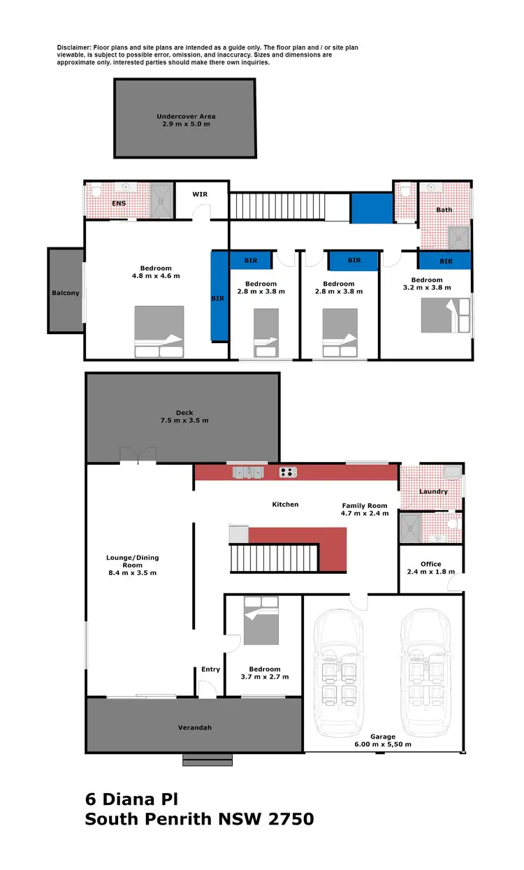 Floorplan of Homely house listing, 6 Diana Place, South Penrith NSW 2750