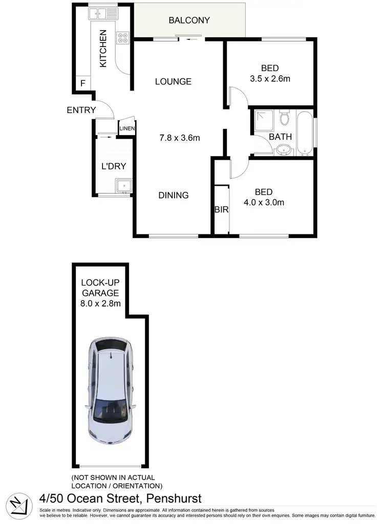 Floorplan of Homely unit listing, 4/50-52 Ocean Street, Penshurst NSW 2222