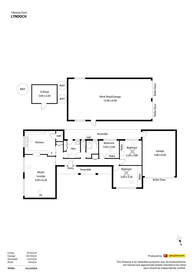 Floorplan of Homely house listing, 1 Barossa Court, Lyndoch SA 5351