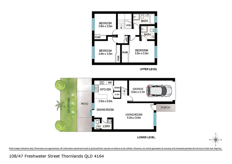Floorplan of Homely townhouse listing, 108/47 Freshwater Street, Thornlands QLD 4164