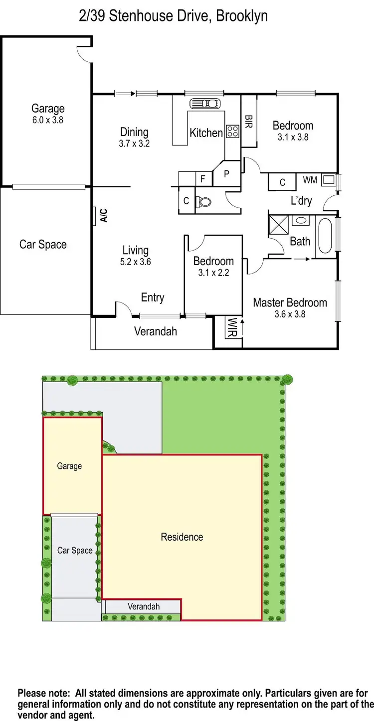 Floorplan of Homely unit listing, 2/39 Stenhouse Avenue, Brooklyn VIC 3012