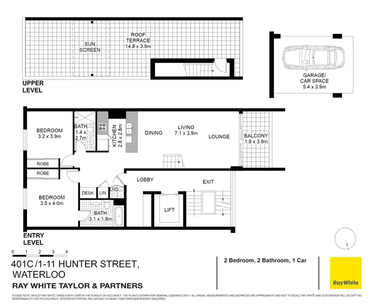 Floorplan of Homely apartment listing, 401C/5 Hunter Street, Waterloo NSW 2017