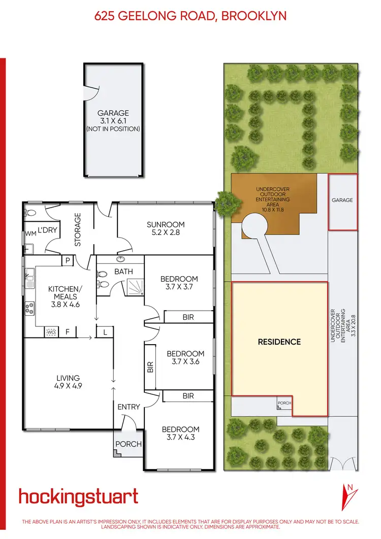 Floorplan of Homely house listing, 625 Geelong Road, Brooklyn VIC 3012