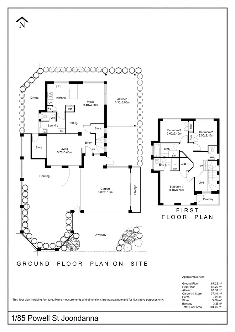 Floorplan of Homely house listing, 1/85 Powell Street, Joondanna WA 6060