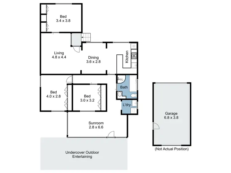 Floorplan of Homely house listing, 44 Faithfull Street, Benalla VIC 3672