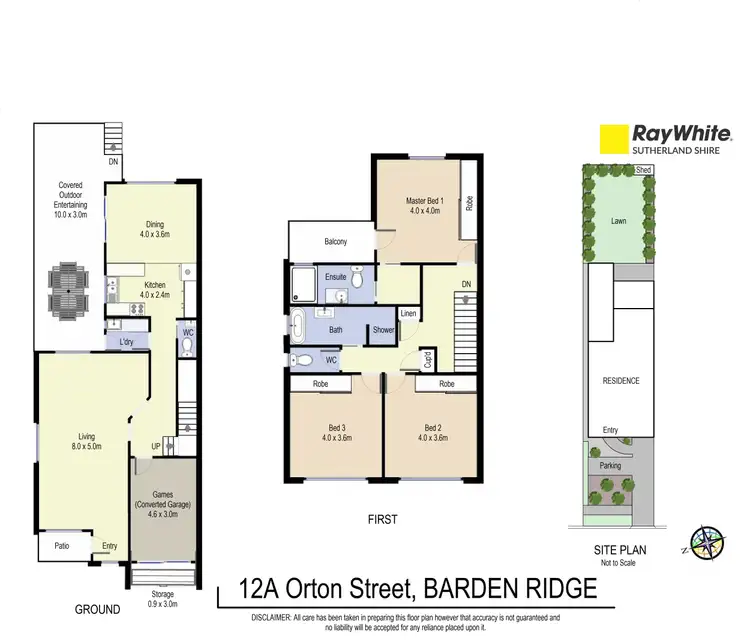 Floorplan of Homely townhouse listing, 12a Orton Street, Barden Ridge NSW 2234