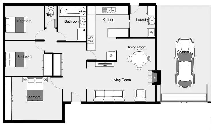 Floorplan of Homely house listing, 8 Cameron Street, Merbein VIC 3505