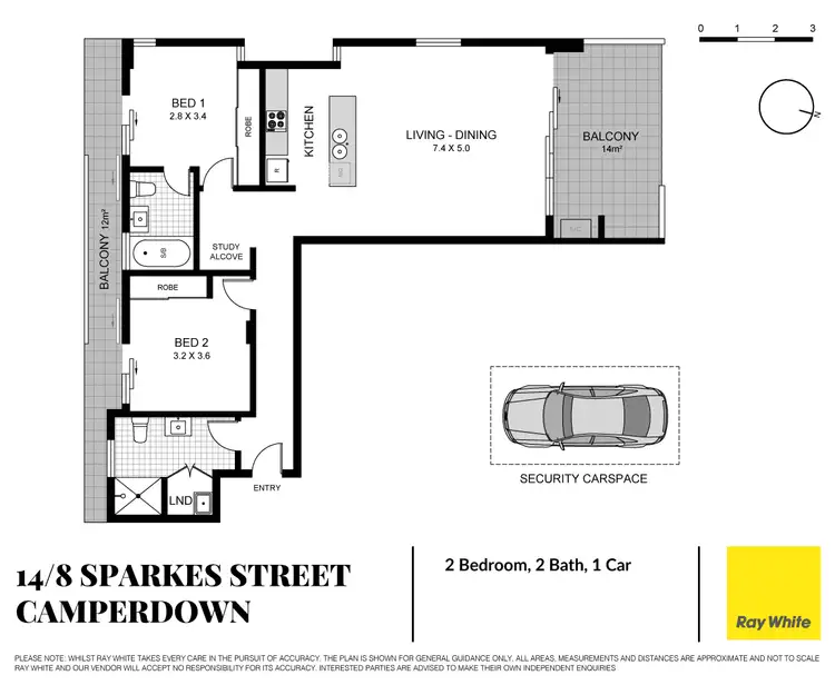 Floorplan of Homely apartment listing, 14/8 Sparkes Street, Camperdown NSW 2050