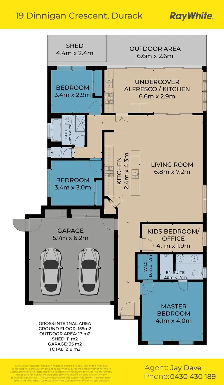 Floorplan of Homely house listing, 19 Dinnigan Crescent, Durack QLD 4077