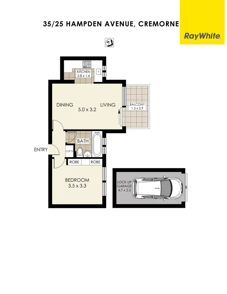 Floorplan of Homely apartment listing, 35/25 Hampden Avenue, Cremorne NSW 2090