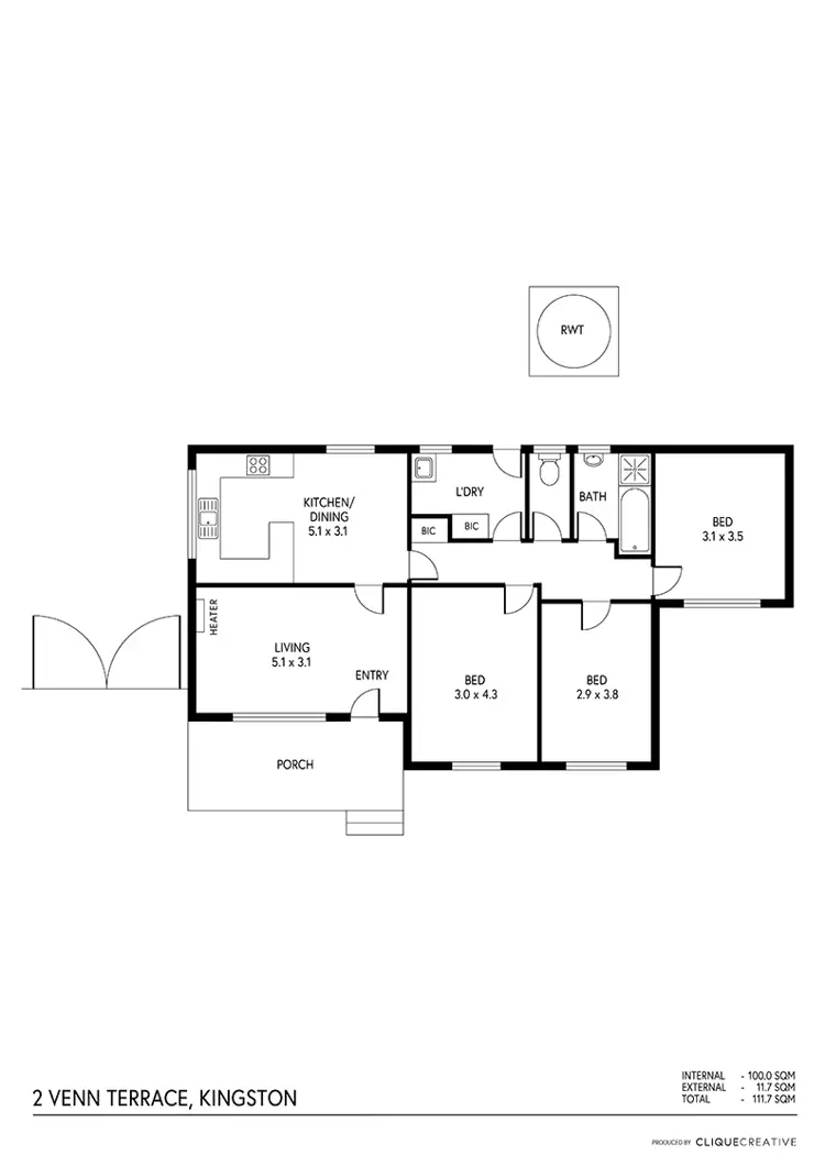 Floorplan of Homely house listing, 2 Venn Terrace, Kingston Se SA 5275
