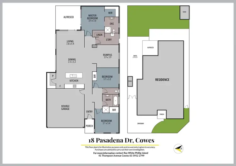 Floorplan of Homely house listing, 18 Pasadena Drive, Cowes VIC 3922