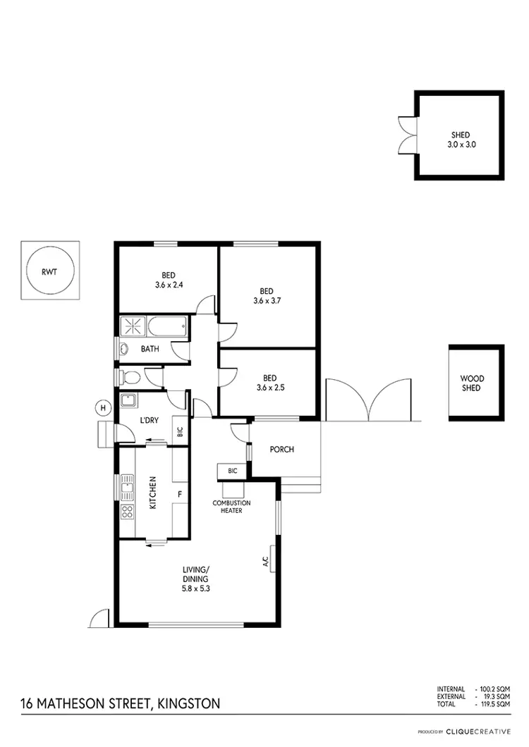 Floorplan of Homely house listing, 16 Matheson Street, Kingston Se SA 5275