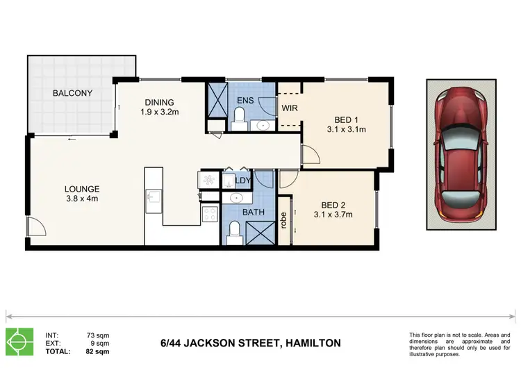 Floorplan of Homely apartment listing, 6/44 Jackson Street, Hamilton QLD 4007