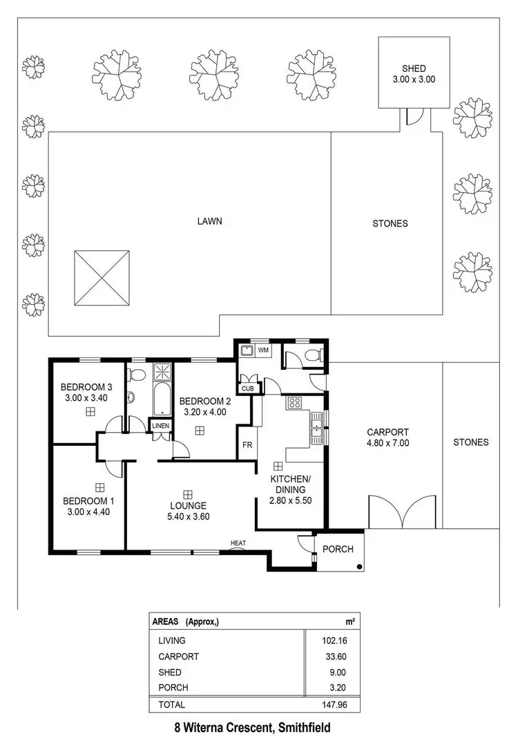 Floorplan of Homely house listing, 8 Wilterna Crescent, Smithfield SA 5114