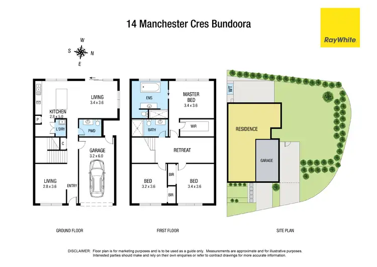 Floorplan of Homely townhouse listing, 14 Manchester Crescent, Bundoora VIC 3083