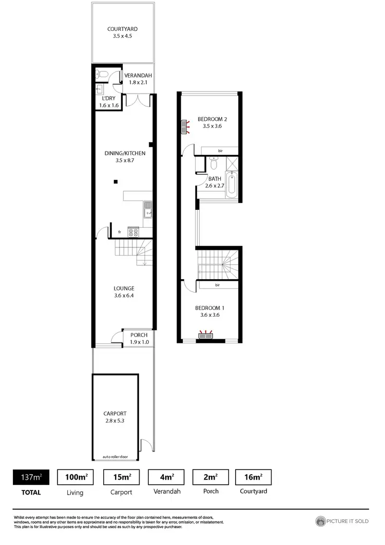 Floorplan of Homely townhouse listing, 21A Little Gilbert Street, Adelaide SA 5000