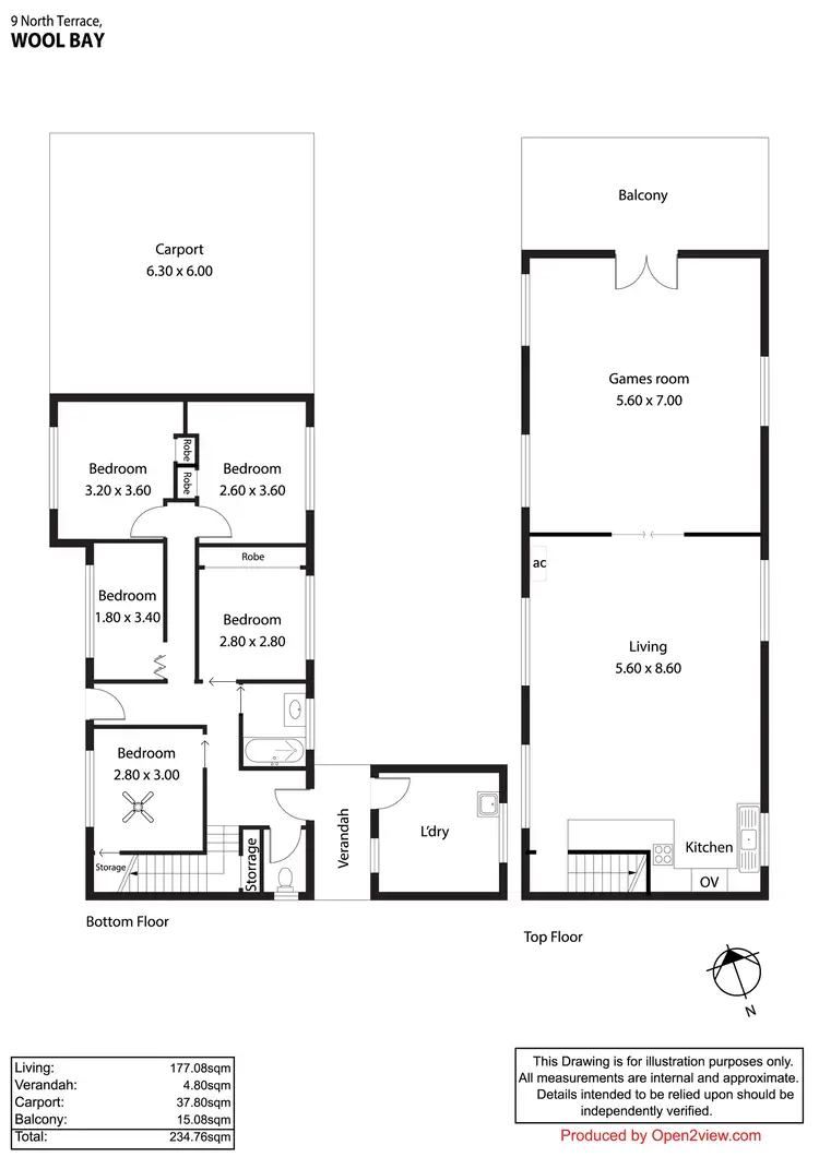 Floorplan of Homely house listing, 9 North Terrace, Wool Bay SA 5575