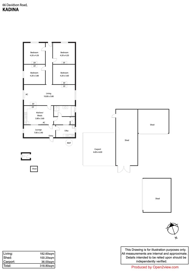 Floorplan of Homely house listing, 66 Davidson Road, Kadina SA 5554
