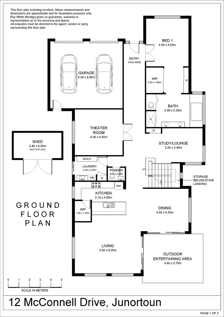 Floorplan of Homely house listing, 12 Mcconnell Drive, Junortoun VIC 3551