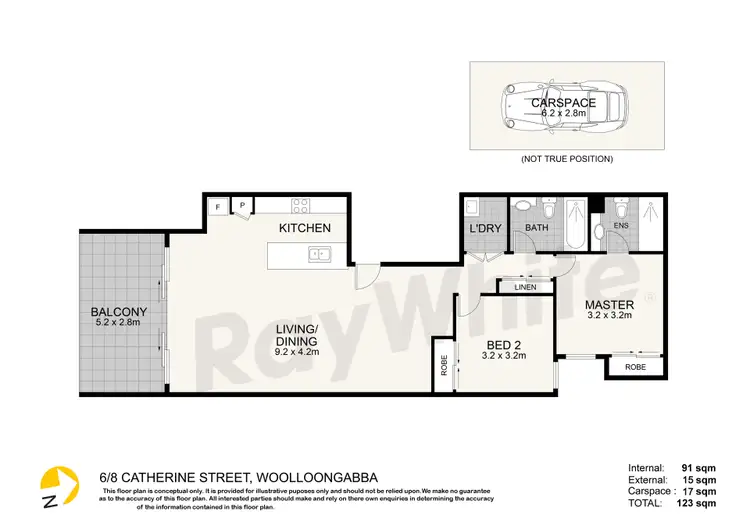 Floorplan of Homely apartment listing, 6/8 Catherine Street, Woolloongabba QLD 4102