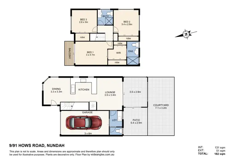 Floorplan of Homely townhouse listing, 9/91 Hows Road, Nundah QLD 4012