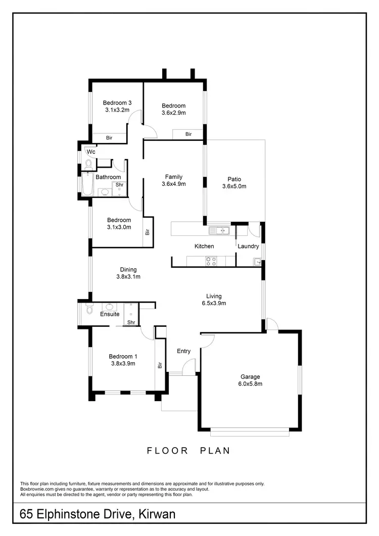 Floorplan of Homely house listing, 65 Elphinstone Drive, Kirwan QLD 4817