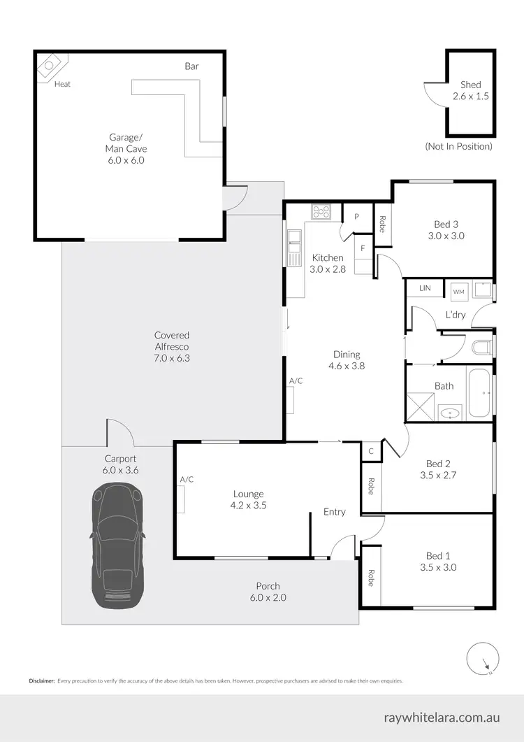 Floorplan of Homely house listing, 2 Indi Court, Corio VIC 3214