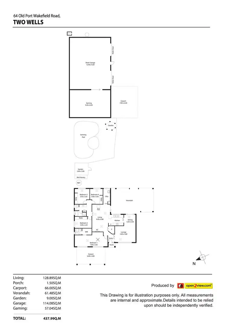 Floorplan of Homely house listing, 64 Old Port Wakefield Road, Two Wells SA 5501