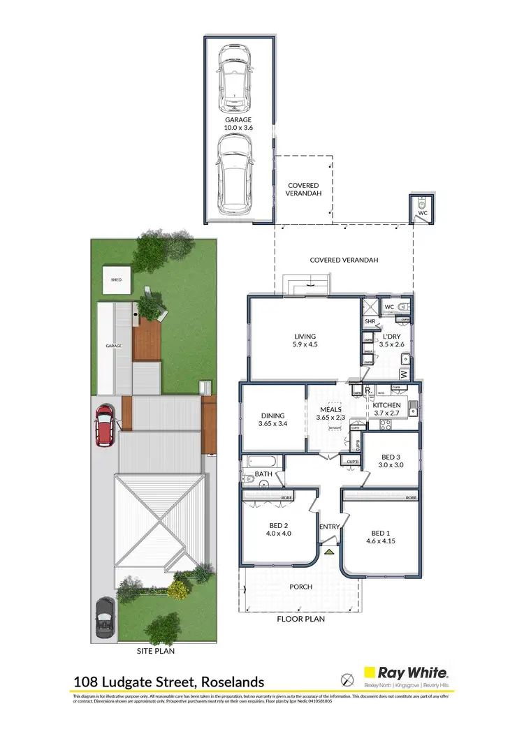 Floorplan of Homely house listing, 108 Ludgate Street, Roselands NSW 2196