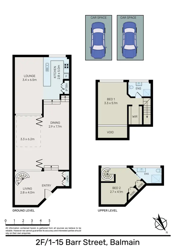 Floorplan of Homely townhouse listing, F2/15 Barr Street, Balmain NSW 2041