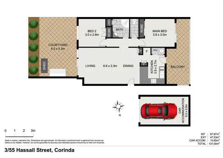 Floorplan of Homely apartment listing, 3/55 Hassall Street, Corinda QLD 4075