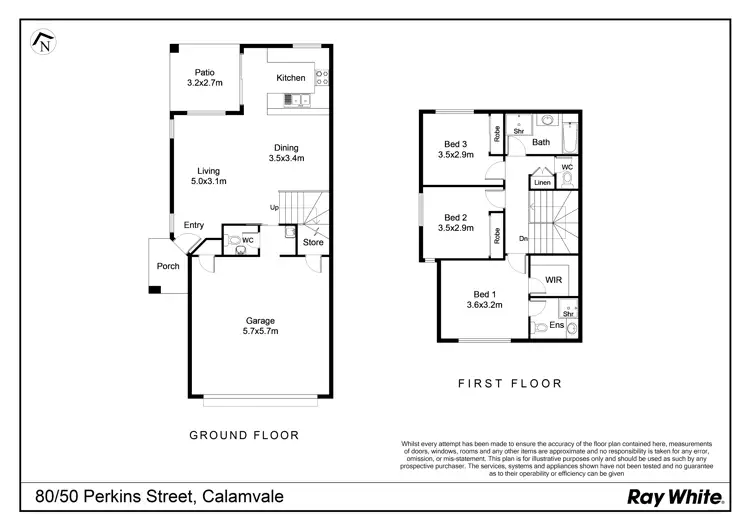 Floorplan of Homely townhouse listing, 80/50 Perkins Street, Calamvale QLD 4116