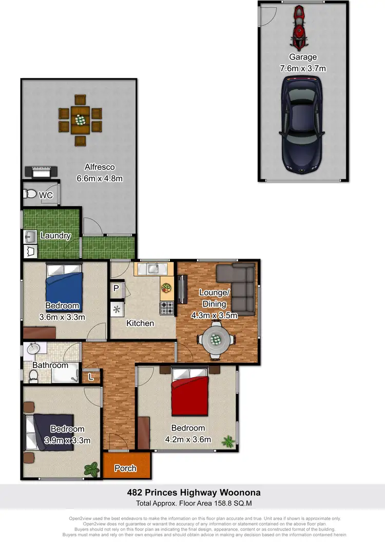 Floorplan of Homely house listing, 482 Princes Highway, Woonona NSW 2517