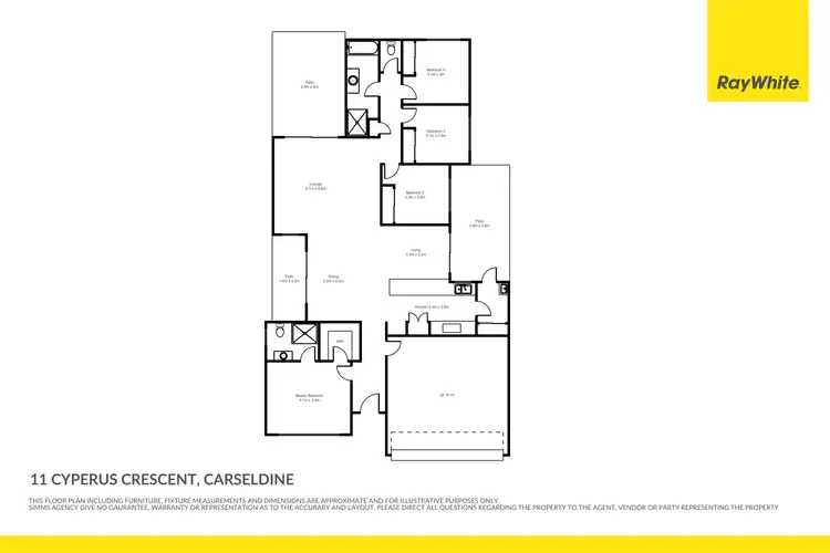 Floorplan of Homely house listing, 11 Cyperus Crescent, Carseldine QLD 4034