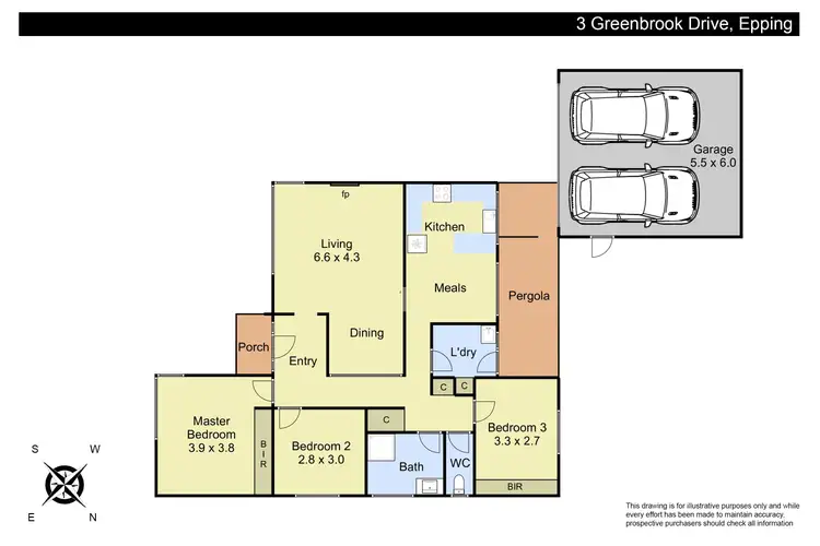 Floorplan of Homely house listing, 3 Greenbrook Drive, Epping VIC 3076