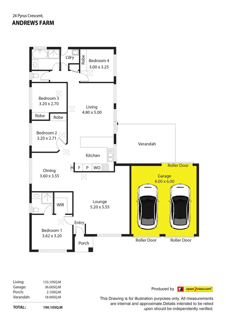 Floorplan of Homely house listing, 24 Pyrus Crescent, Andrews Farm SA 5114