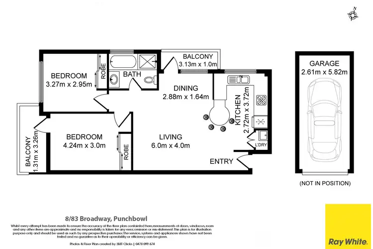 Floorplan of Homely unit listing, 8/83 Broadway, Punchbowl NSW 2196
