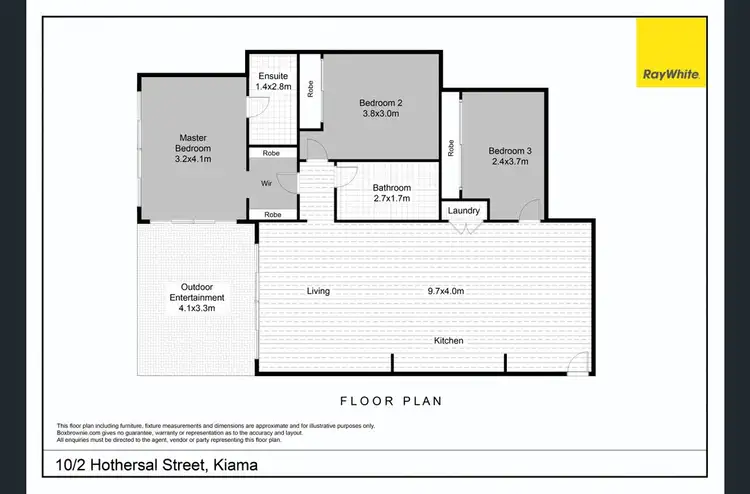 Floorplan of Homely apartment listing, 10/2 Hothersal Street, Kiama NSW 2533
